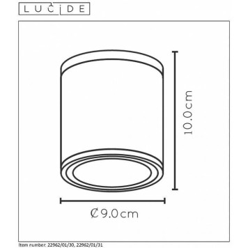 Накладной светильник Lucide Aven 22962/01/31-3
