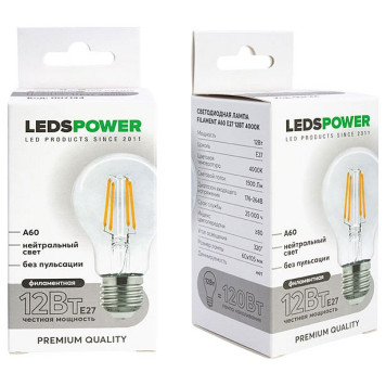 Лампа светодиодная LEDS POWER A60 007144-3