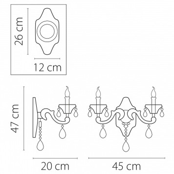 Бра Osgona Ampollo 786622-4