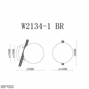 Бра iLamp Golden W2134-1 BR-1