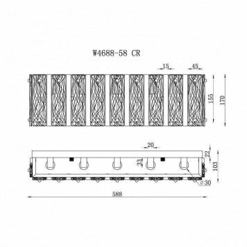 Накладной светильник iLamp Panorama W4688-58 CR-1