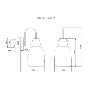 Бра Moderli Adalina V11833-1W-1