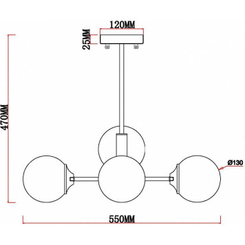 Люстра на штанге MyFar Camilla MR1881-4C-2