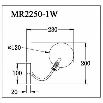 Бра MyFar Leticia MR2250-1W-4