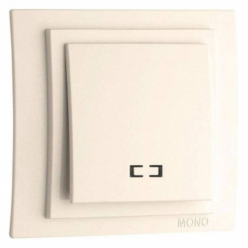 Выключатель одноклавишный с подсветкой Mono Electric Larissa 103-010125-101