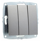Выключатель трехклавишный без рамки Mono Electric Despina / Larissa 500-002422-114
