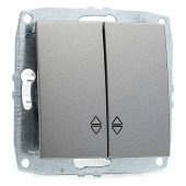 Выключатель проходной двухклавишный без рамки Mono Electric Despina / Larissa 500-002423-111
