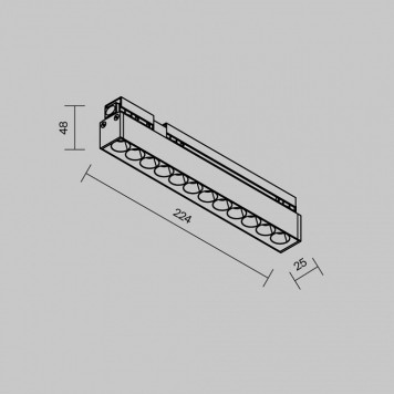 Накладной светильник Maytoni Points O-TR02-2-S-12WB3K-6
