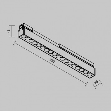 Накладной светильник Maytoni Points O-TR02-2-S-18WB3K-5