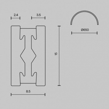 Трек подвесной Maytoni Busbar trunkings Flarity TRX154-SR-D650-PT-4