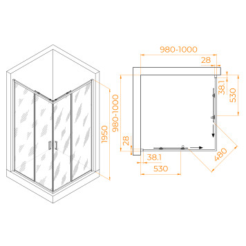 Душевой уголок RGW PA-39 1000x1000-1