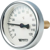 Термометр биметаллический с погружной гильзой WATTS 63 мм штуцер 50 мм (10005800)