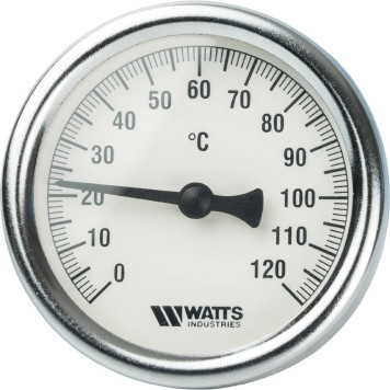Термометр биметаллический Watts F+R801(T) 63/50 с погружной гильзой 63 мм и штуцером 50 мм-1