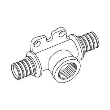 REHAU RAUTITAN Фитинги Тройник Настенный 16-Rp1/2-16 Rx для Труб из Сшитого Полиэтилена