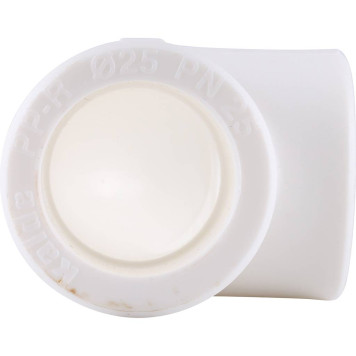 Угольник Kalde d=25 90 градусов для сварки полипропиленовых труб (белый)-6