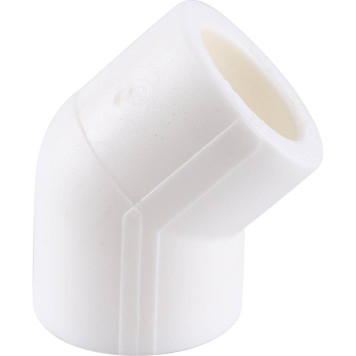 Угольник Kalde d=20 45 градусов для сварки полипропиленовых труб (белый)-3