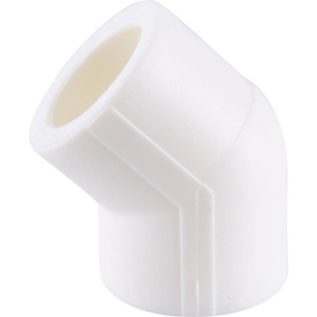 Угольник Kalde d=20 45 градусов для сварки полипропиленовых труб (белый)-5