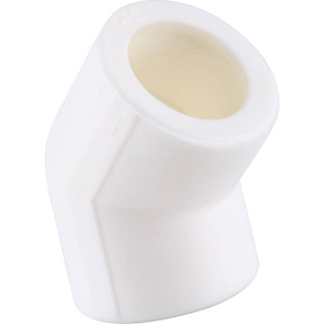 Угольник Kalde d=20 45 градусов для сварки полипропиленовых труб (белый)-6