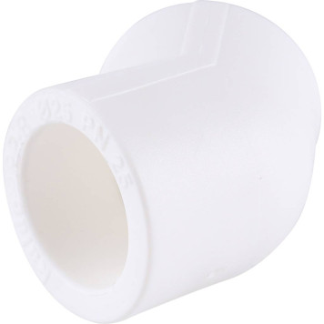 Угольник Kalde d=25 45 градусов для сварки полипропиленовых труб (белый)