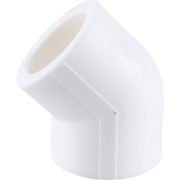 Угольник Kalde d=25 45 градусов для сварки полипропиленовых труб (белый)-2