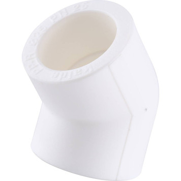 Угольник Kalde d=25 45 градусов для сварки полипропиленовых труб (белый)-4