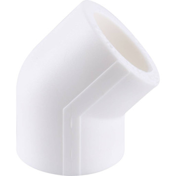 Угольник Kalde d=25 45 градусов для сварки полипропиленовых труб (белый)-5