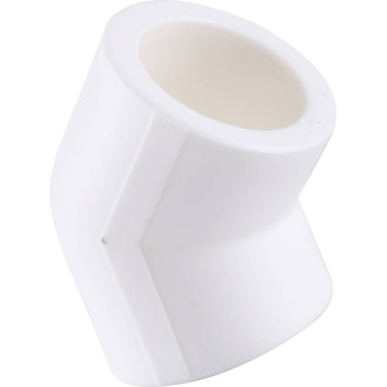 Угольник Kalde d=25 45 градусов для сварки полипропиленовых труб (белый)-6