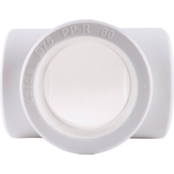 Тройник Kalde d=75 для сварки полипропиленовых труб (белый)-5