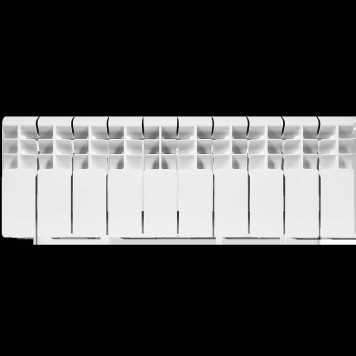 Радиатор алюминиевый ROMMER Plus 200 10 секций боковое подключение (RAL9016) RAL-3210-020010 (RAL-3210-020010)-1