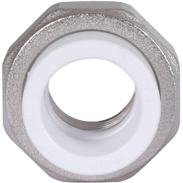 Муфта разъемная Политэк 20х1/2 с внутренней резьбой для полипропиленовых труб под сварку (белый)-5