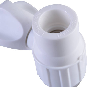 Шаровой кран Политэк для радиатора 20х1/2& прямой для полипропиленовых труб под сварку (белый)-6