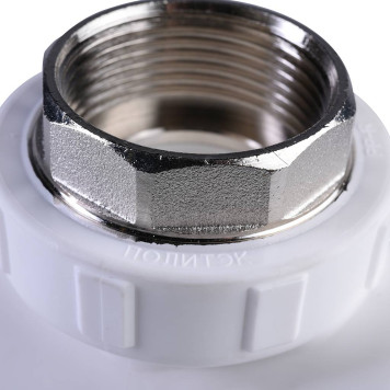 Тройник Политэк 40х1 1/4 с внутренней резьбой для сварки ПП труб (белый)-5