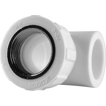 Тройник Политэк 32х1& с внутренней резьбой для полипропиленовых труб под сварку (белый)-5