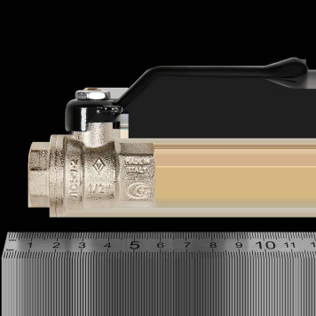 Шаровой кран BUGATTI Oregon с ручкой-рычагом из алюминия, внутренняя резьба 1/2&-2