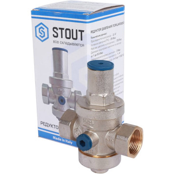 Редуктор давления STOUT PN25 Внутренняя резьба 3/4 с выходом под манометр-8