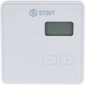 Беспроводной комнатный регулятор STOUT R-8b, белый STE-0101-008001 (STE-0101-008001)