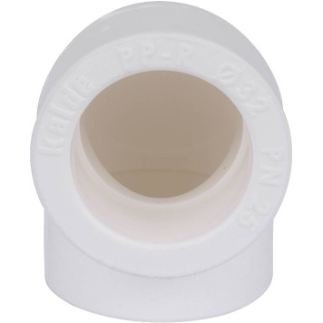 Угольник 90 градусов Kalde Россия для сварки полипропиленовых труб d=32, белый-2