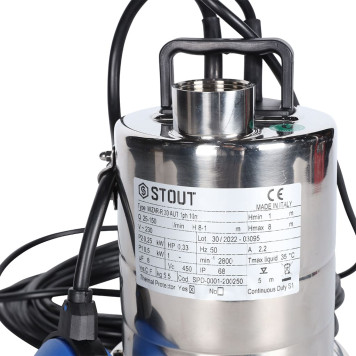 Насос дренажный STOUT с поплавком SPD-0001-200250 (SPD-0001-200250)-5