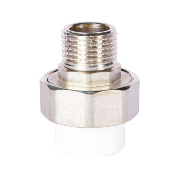 Муфта комбинированная Pro Aqua d=20-1/2 PP-R разъемная (американка) УСИЛЕННАЯ НР Белая (PA21008S)-6
