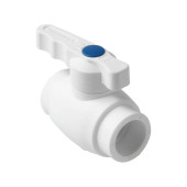 Шаровой кран полнопроходной Pro Aqua d= 20 PP-R Prime Белый (PA40508)