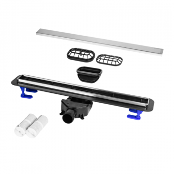 13702510 BETTOSERB Душевой лоток Betto Line 650 Хром матовый/полая под плитку, рамка хром (13702510)-1