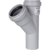 Тройник канализационный бесшумный STOUT D 58 x 58 / 45° SKB-0015-585845 (SKB-0015-585845)