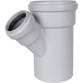 Тройник канализационный бесшумный STOUT D 110 x 58 / 45° SKB-0015-115845 (SKB-0015-115845)