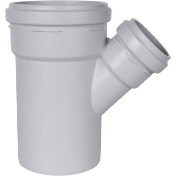 Тройник канализационный бесшумный STOUT D 110 x 58 / 45° SKB-0015-115845 (SKB-0015-115845)-2
