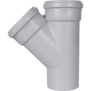 Тройник канализационный бесшумный STOUT D 110 x 110 / 45° SKB-0015-111145 (SKB-0015-111145)-1
