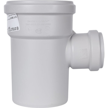 Тройник канализационный бесшумный STOUT D 110 x 58 / 87,5° SKB-0016-115887 (SKB-0016-115887)-2