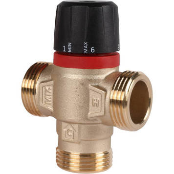 ROMMER RVM-0232-256025 Термостатический смесительный клапан для систем отопления и ГВС 1  НР 35-60°С KV 2,5 (боковое смешивание) (RVM-0232-256025)