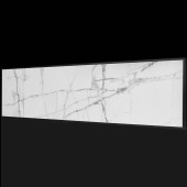 Отопительная панель STOUT WHITE STONE SCT 120*30 белый гранит / черный корпус SCT-00WB-012030 (SCT-00WB-012030)