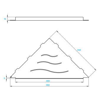 Полка для ванной RGW MT-12B-3