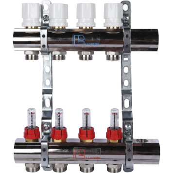 Коллектор Luxor CD 477/4 с расходомерами в сборе